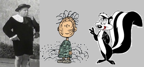 Other stinkers of note: Joe Besser as Stinky on the Abbott and Costello show, Pig Pen from Peanuts, and Pepe Le Pew from smelly old France.